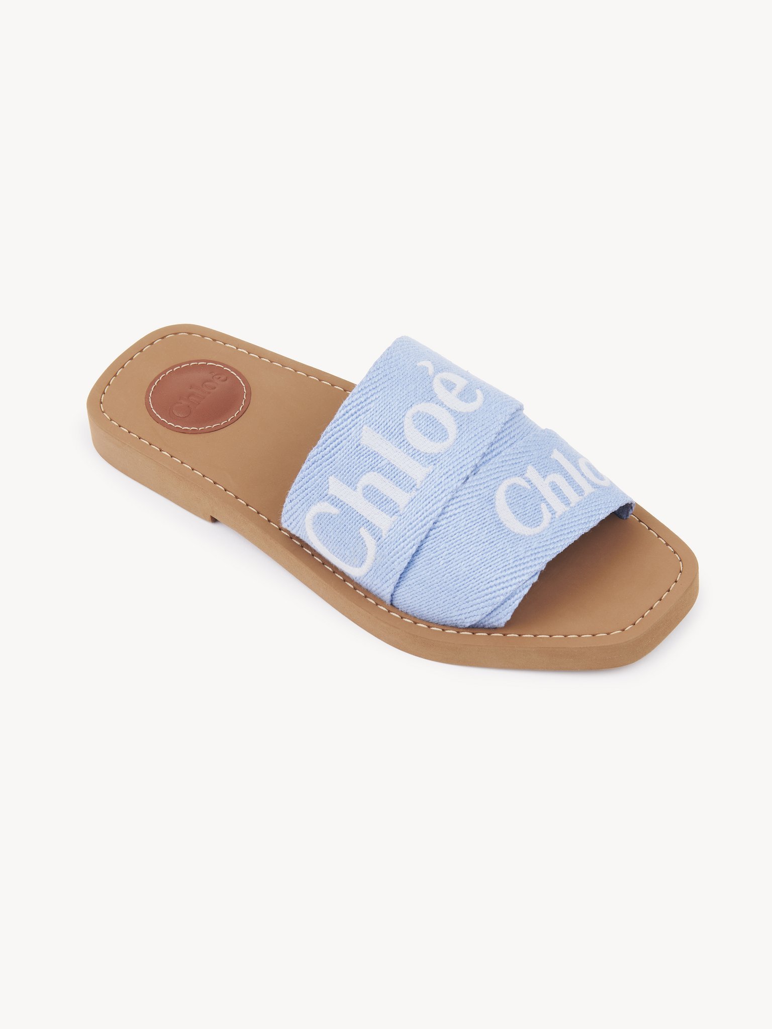 Chloé Logo-detail Flat Slides In Multi