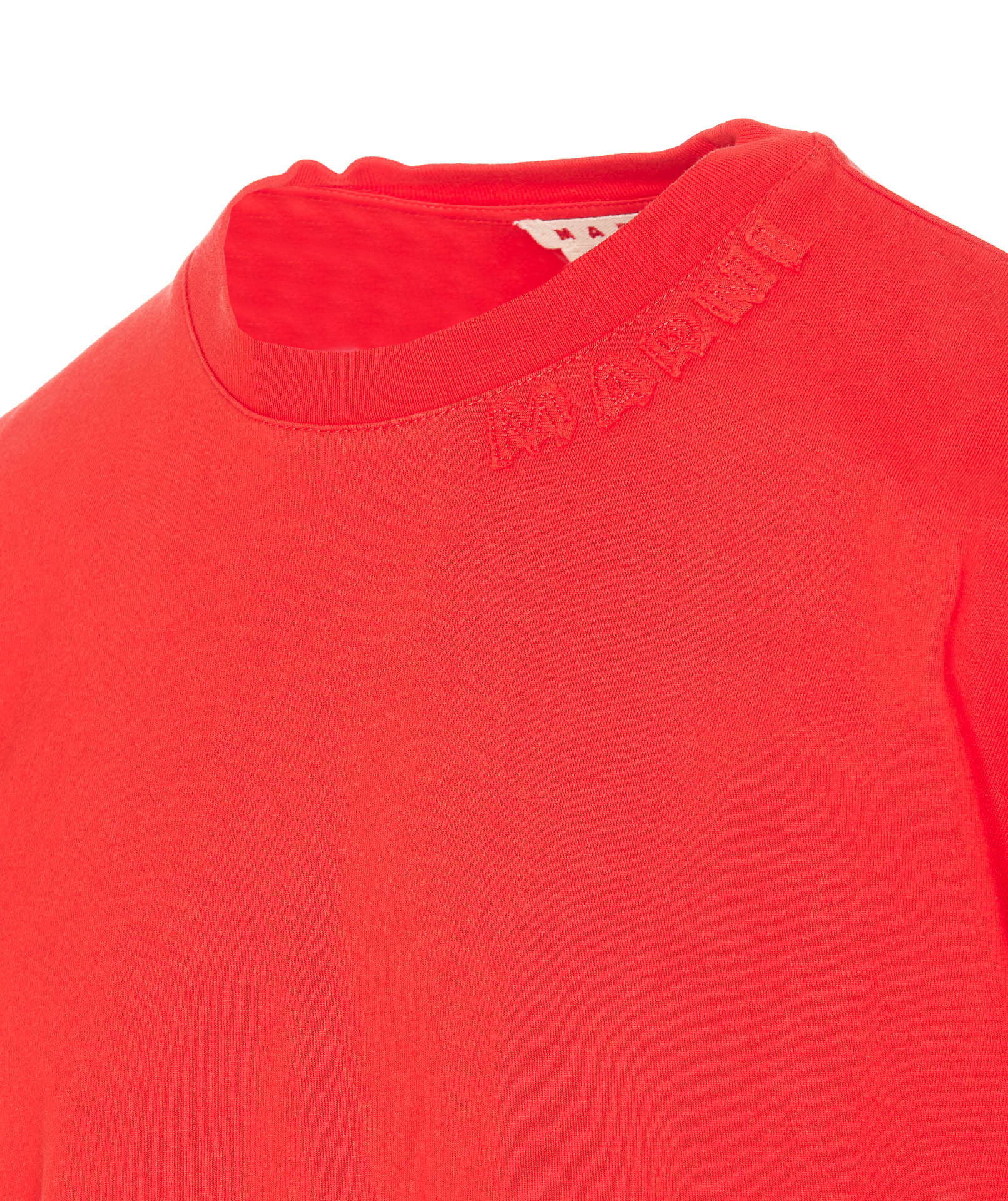 Marni Crewneck T-shirt Short Sleeves In Orange