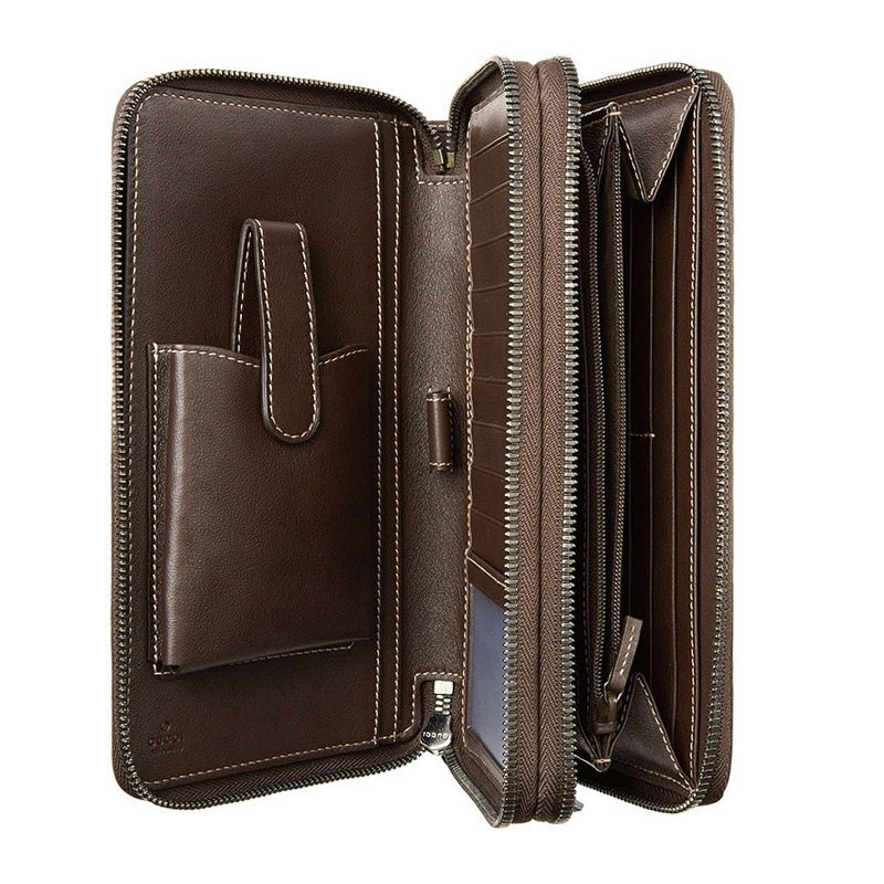 Gucci Double G Pattern Wallet In Nude
