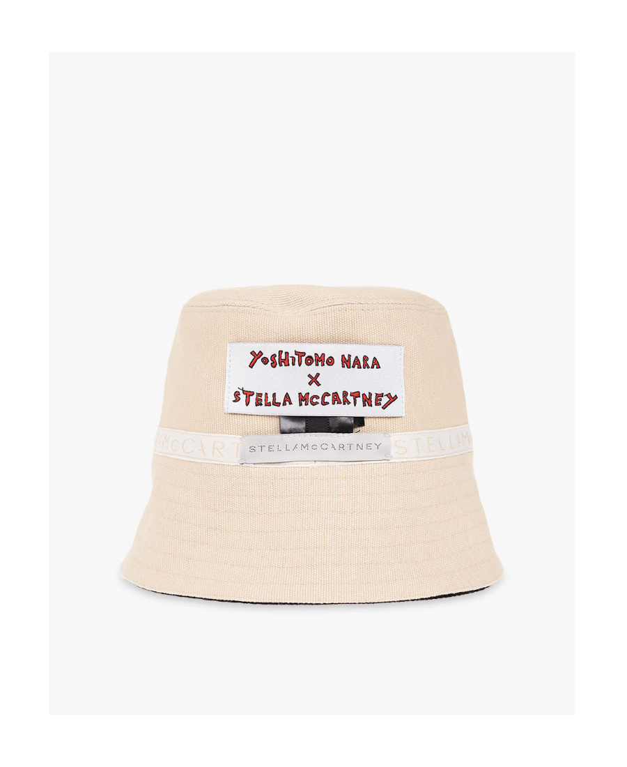 Stella Mccartney X Yoshitomo Nara Co-signed Double-sided Fisherman's Hat In Black