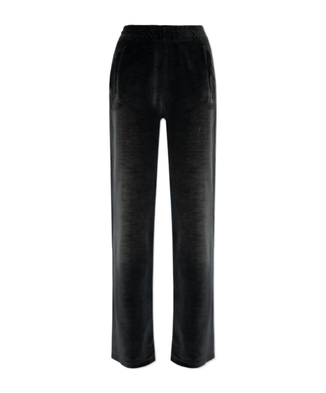 Diesel Elastic Waist Casual Pants In Black