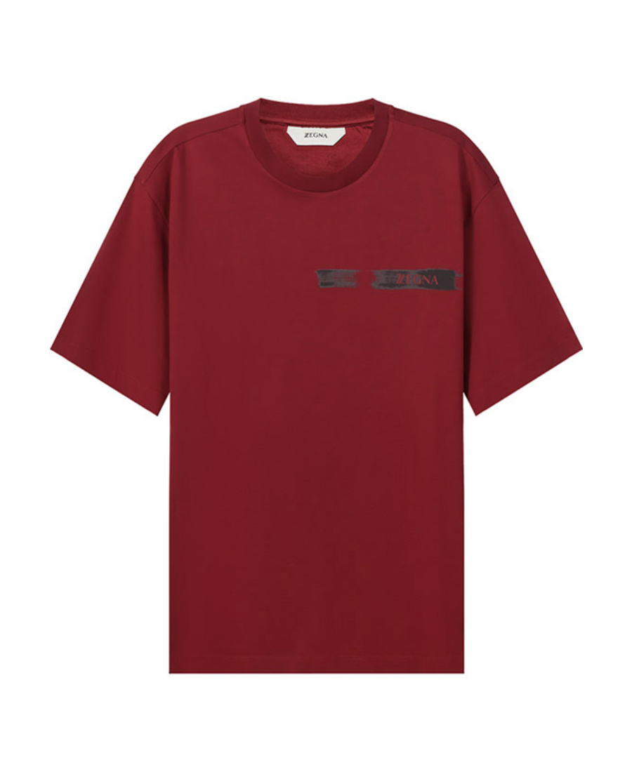 Zegna Logo-print Short-sleeve T-shirt In Red