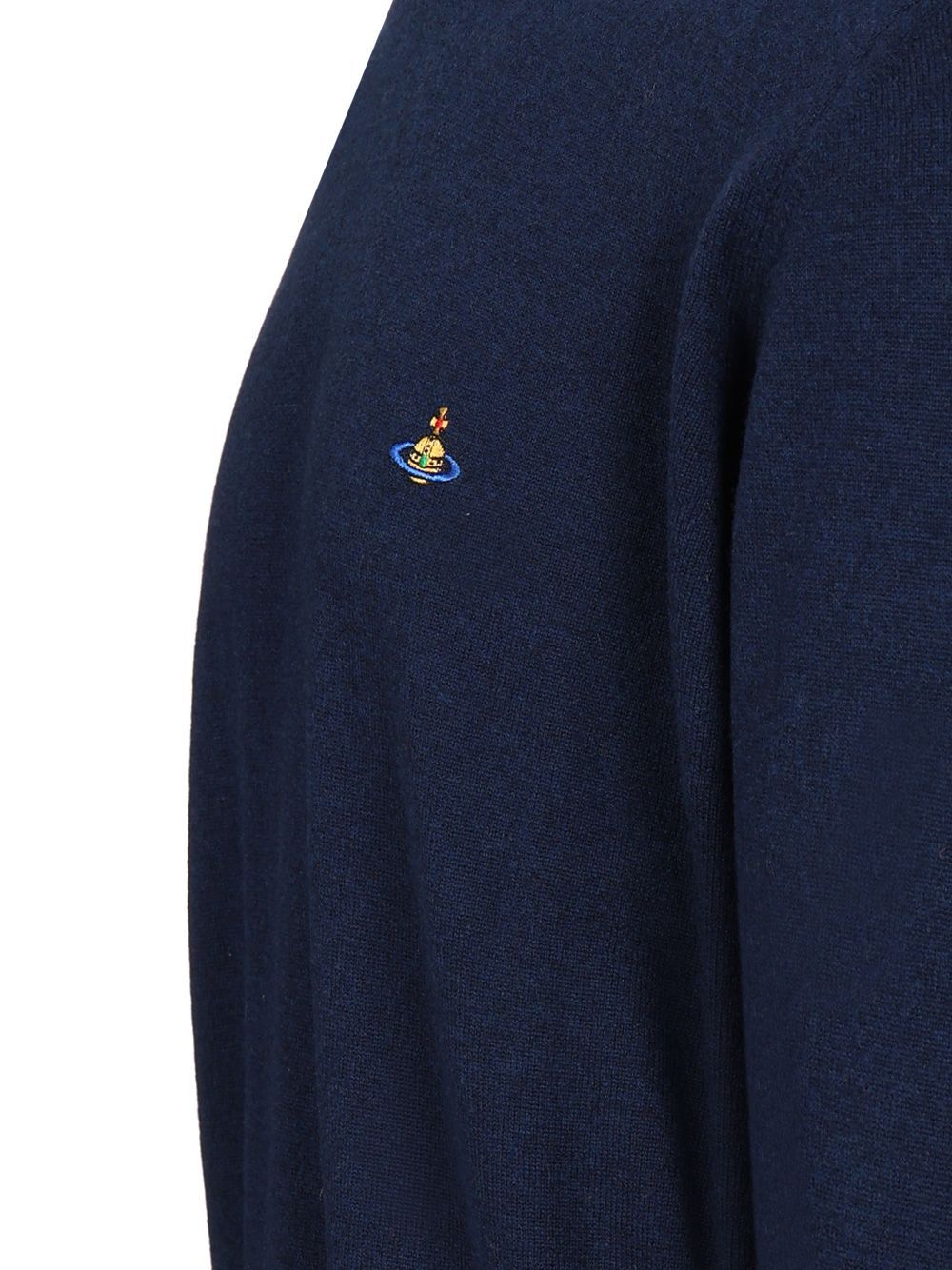 Vivienne Westwood Orb Embroidered Crewneck Jumper In Blue