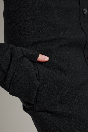 Issey Miyake Button-front Pocket Mini Dress In Black