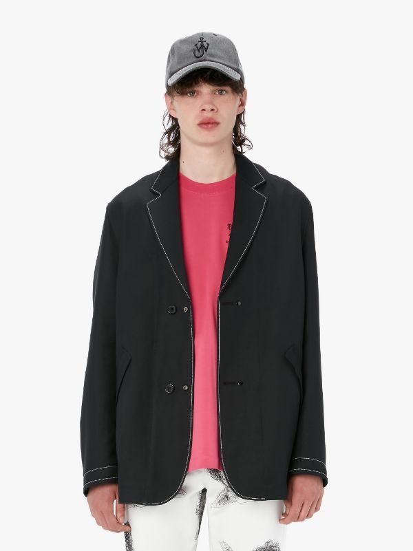 Jw Anderson Reversible Single-breasted Blazer In Black