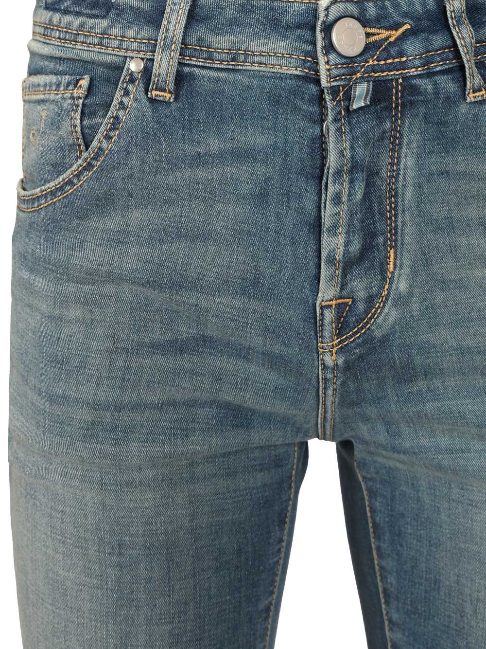 Jacob Cohen Logo Patch Slim-fit Jeans In Multi