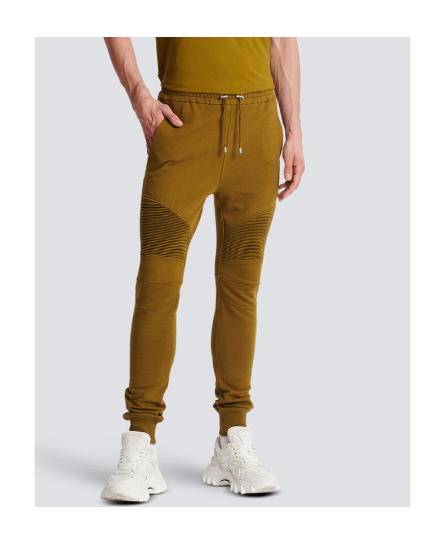 Balmain Logo Printed Cotton Jogging Bottoms