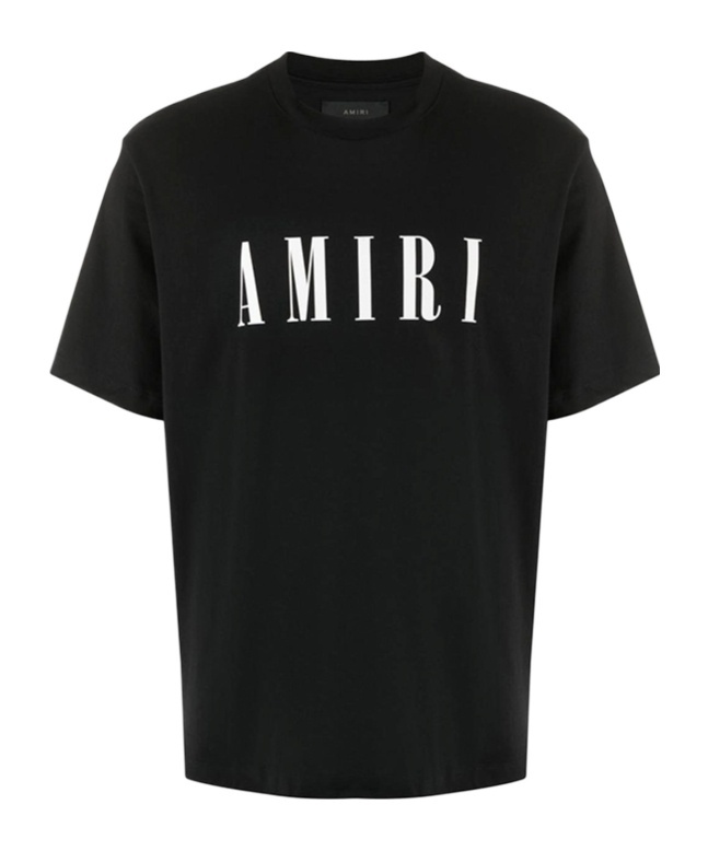 Shop Amiri Logo T-shirt In Black