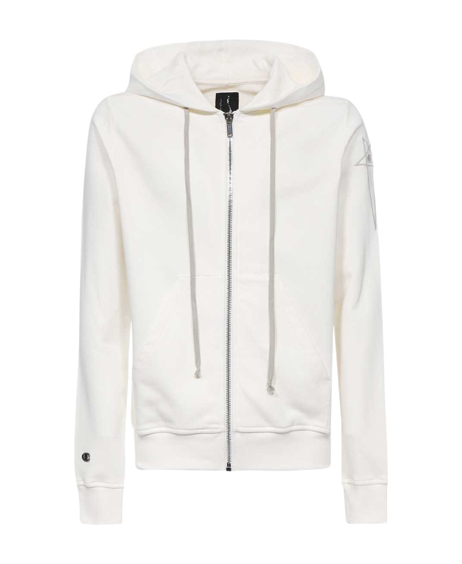 Rick Owens Jumbo Jason Cotton Hoodie In White