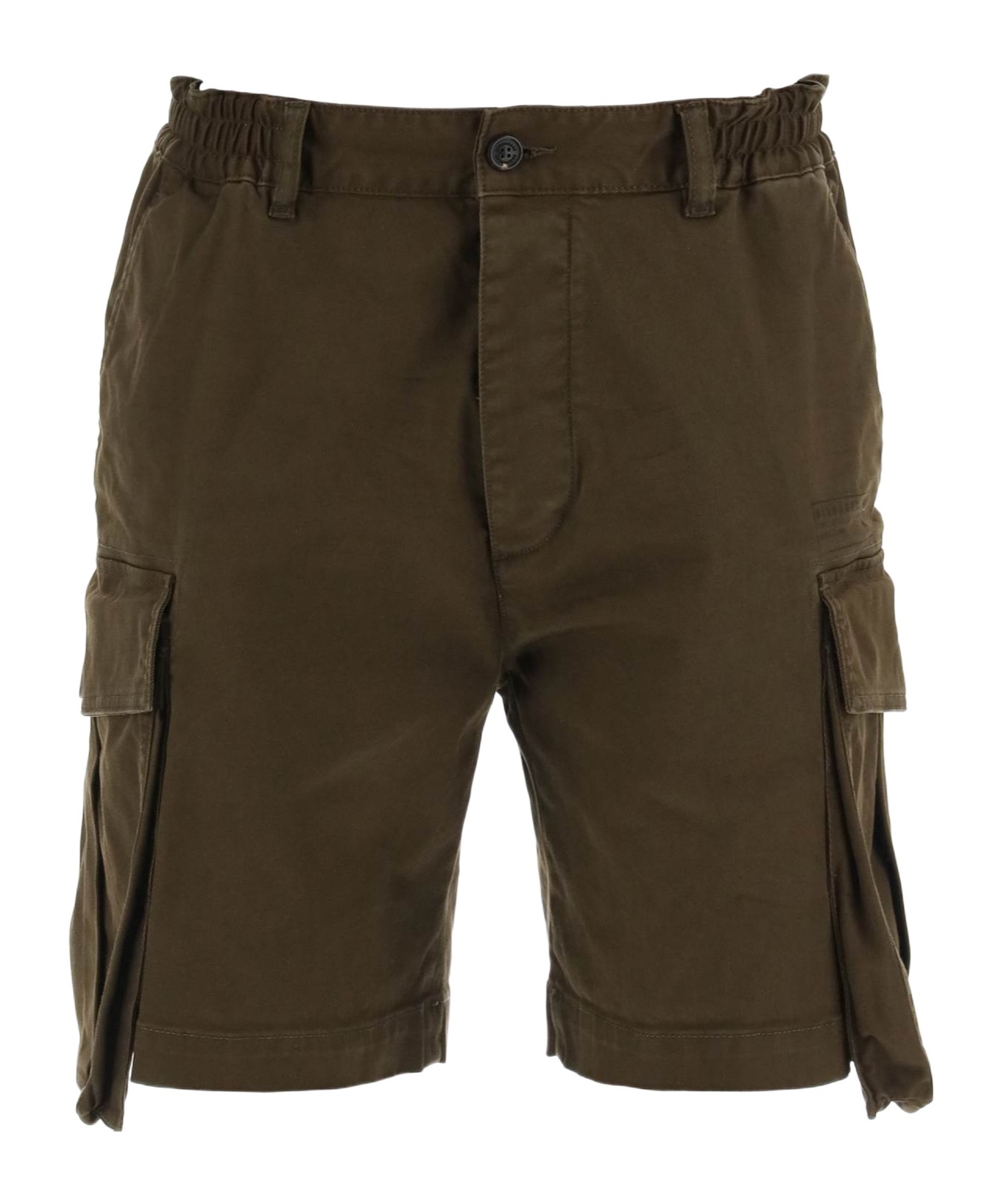 Dsquared2 Straight Leg Cargo Shorts In Green