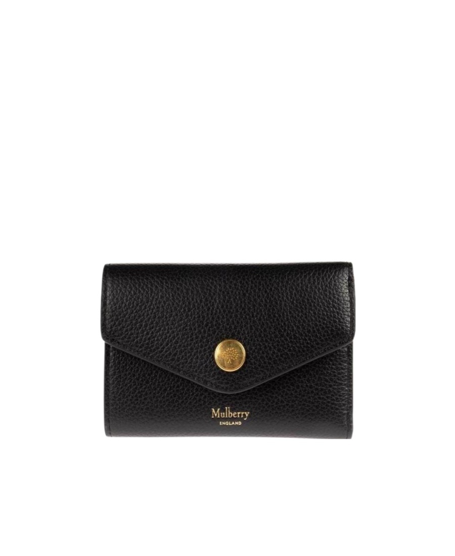 Mulberry 'folded Multi-card' Logo Wallet In Black