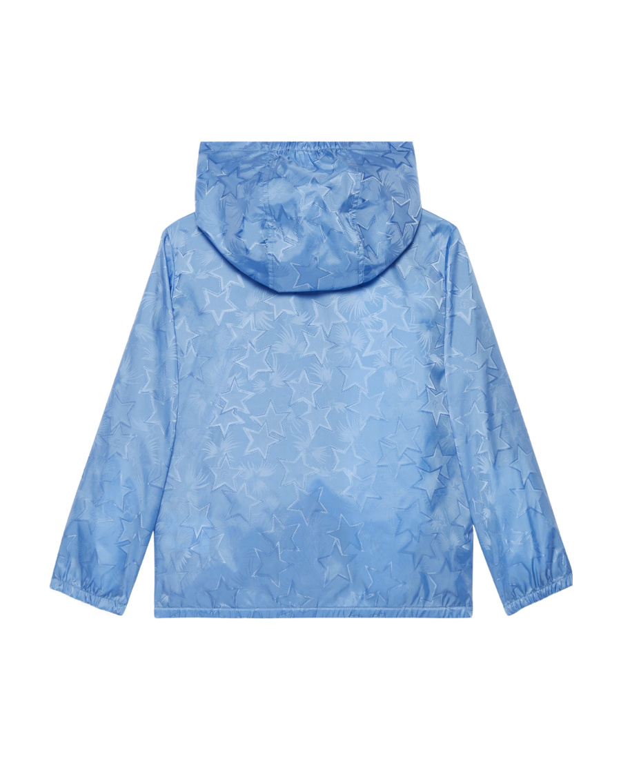 Gucci Star-print Hooded Track Jacket In Blue