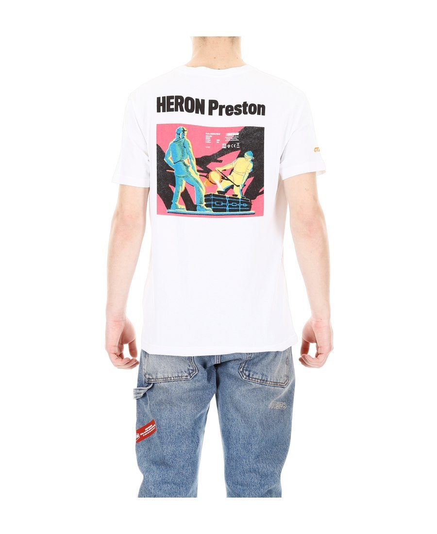 Heron Preston White Printed Short-sleeved T-shirt In White