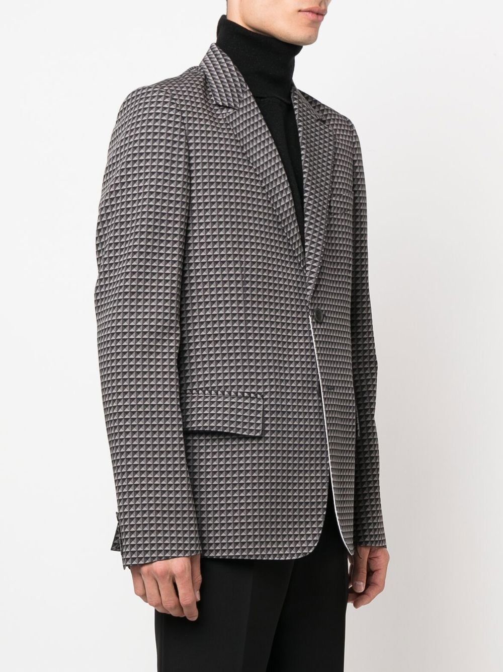 Valentino Men's Giacca M/petto Foderata In Black