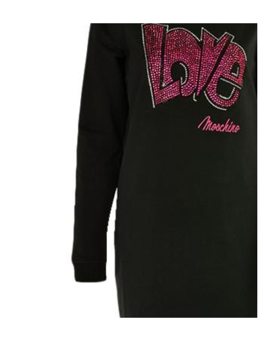 Moschino Logo Dress In Black