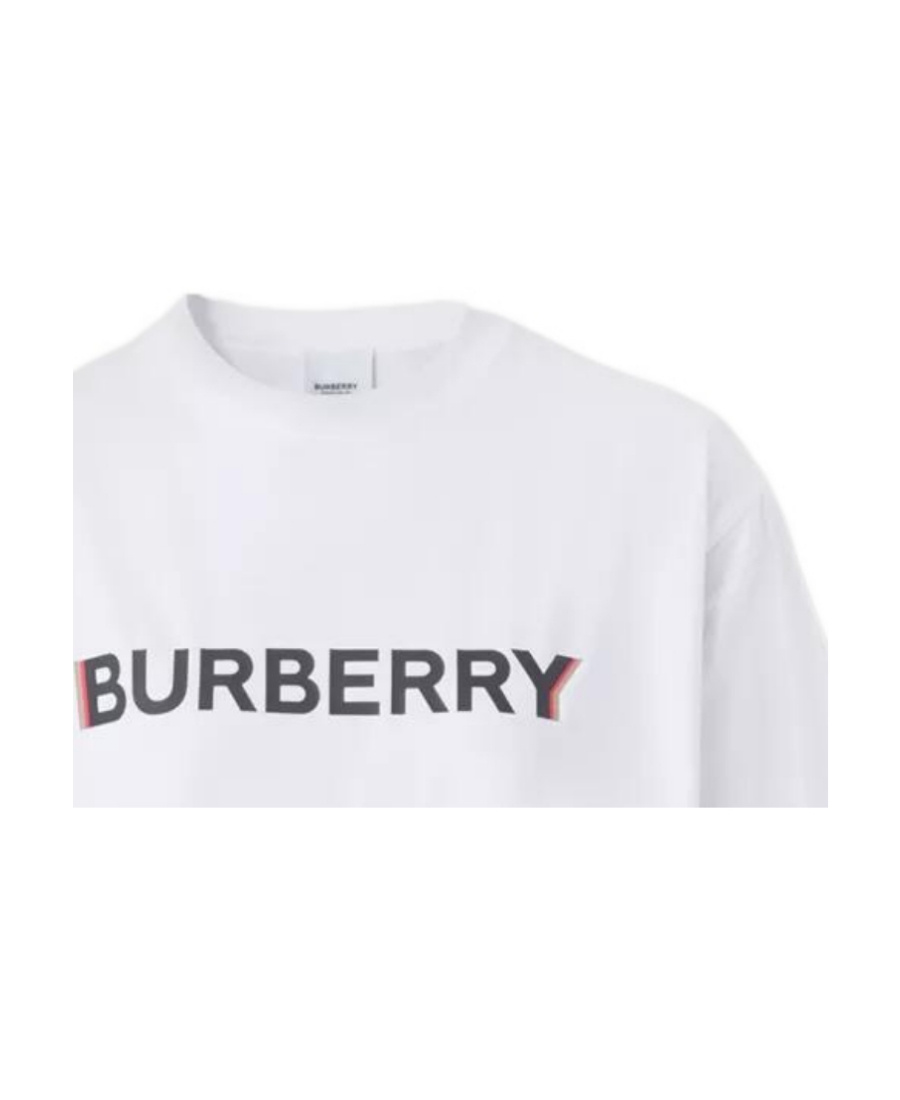 Burberry Logo-print Cotton T-shirt Clothing In White