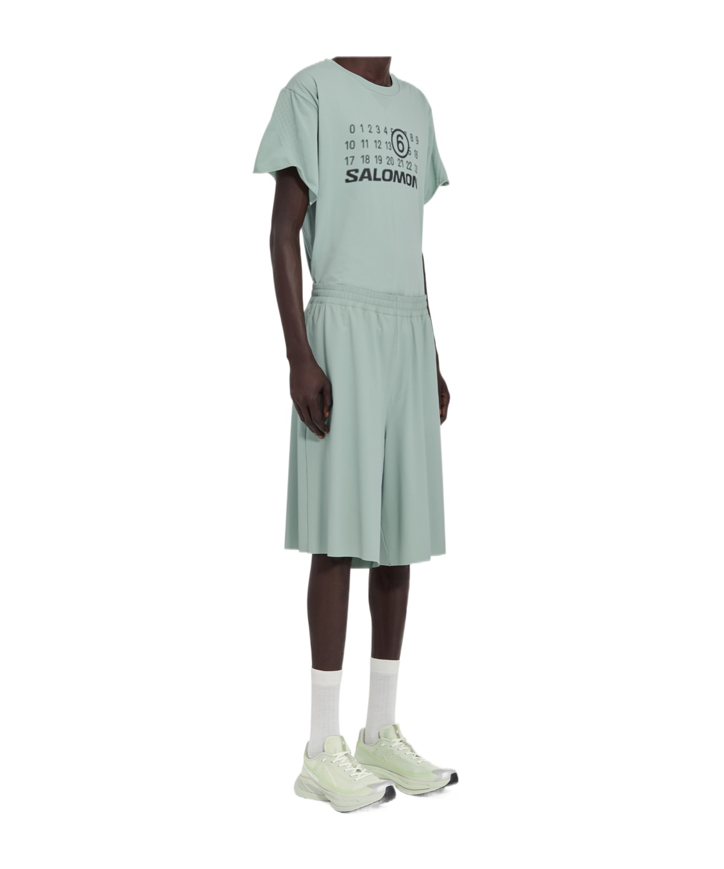 Mm6 Maison Margiela X Salomon X Salomon Shorts With Numerical Graphics In Blue