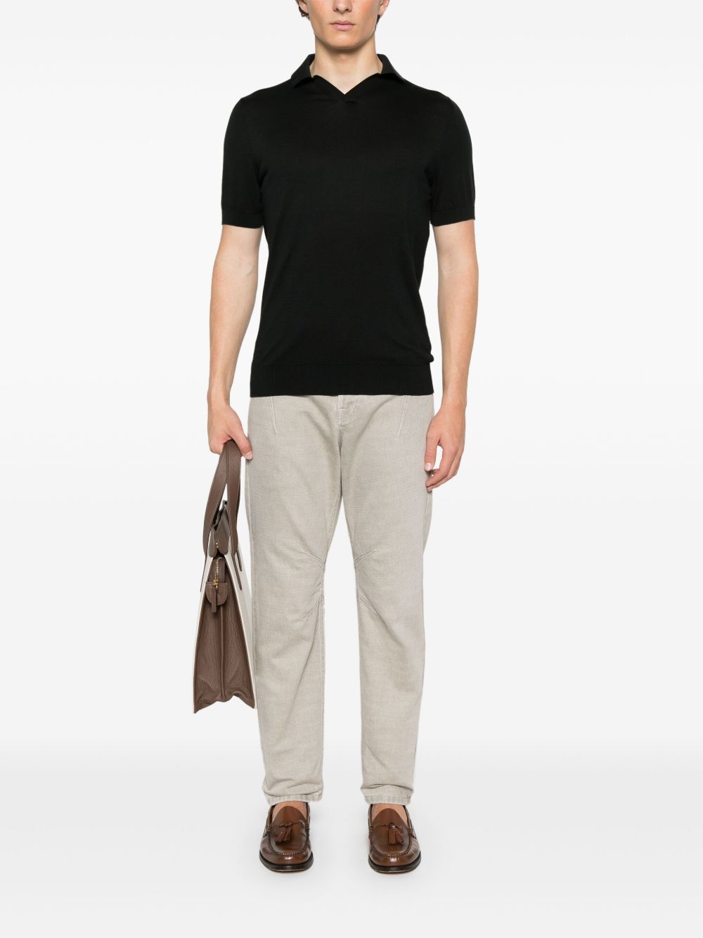 Eleventy Belt Loop Casual Pants In Neutral