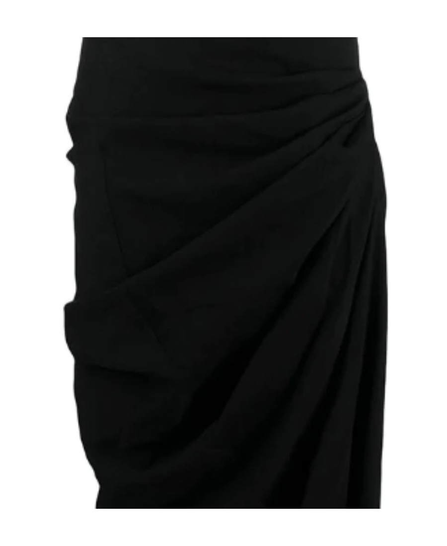Jacquemus Saudade Ruched Evening Gown In Black