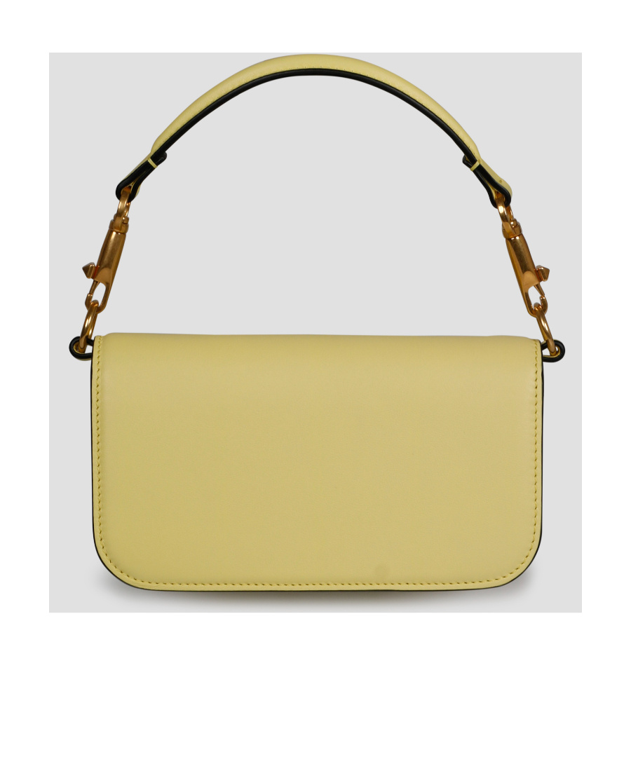 Valentino Small Locò Leather Shoulder Bag In Yellow