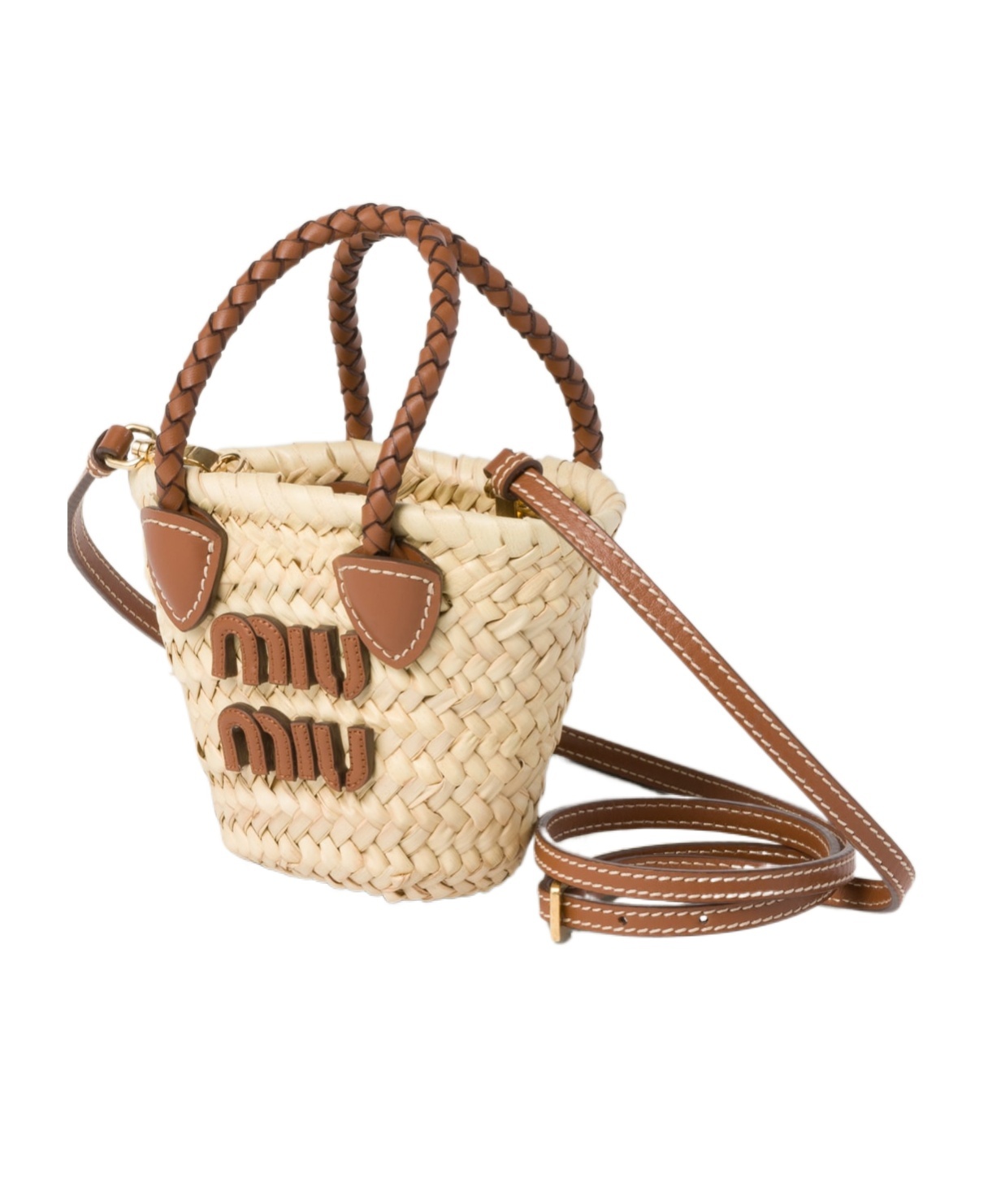 Miu Miu Palmetto Mini Bag In Nude