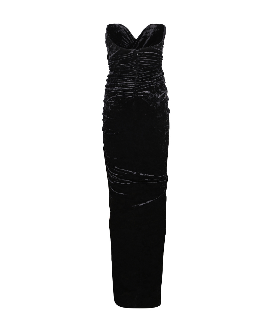 ALEXANDRE VAUTHIER CRUSHED VELVET MAXI DRESS