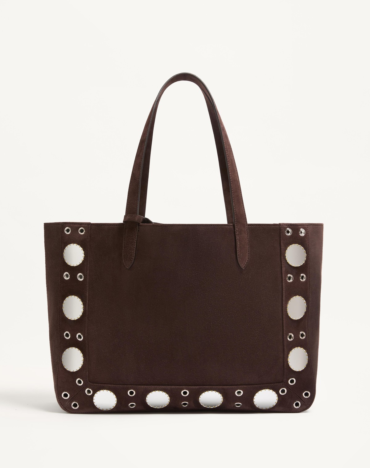 Valentino Brown Suede Shopping Bag