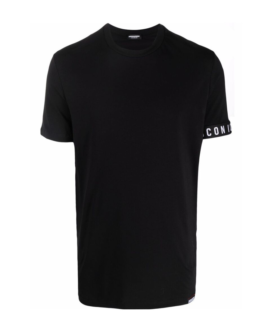 Dsquared2 T-shirt With Round Neck And Short Sleeves In Black