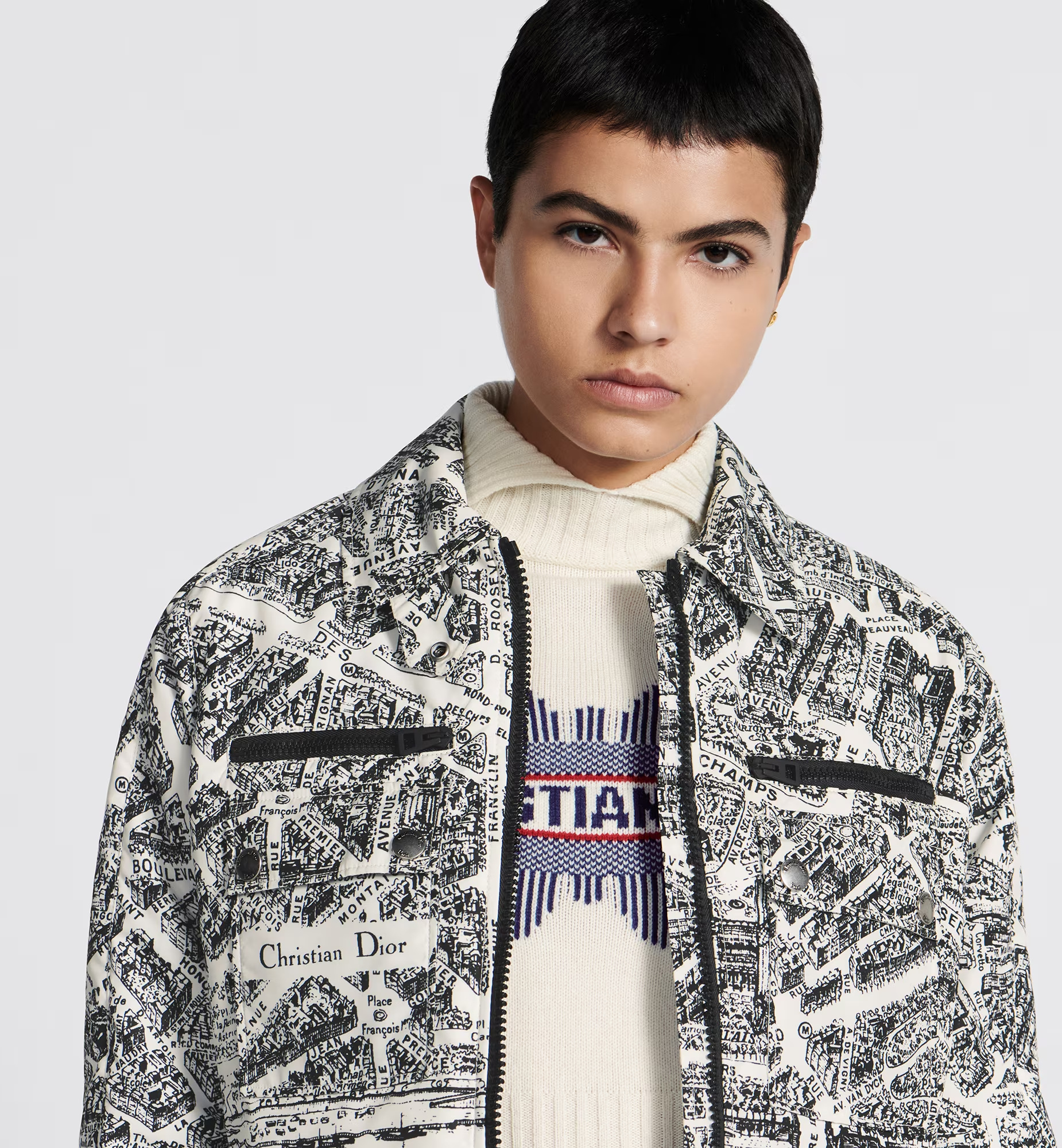 Dior Alps Short Version Waist Jacket In White
