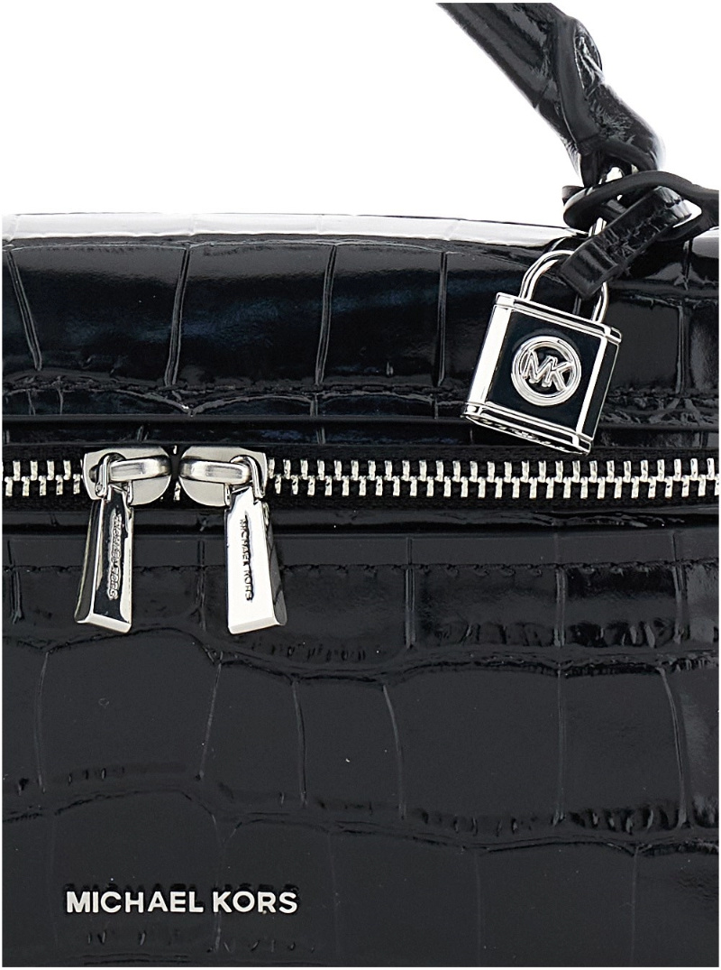 Michael Kors Zipper Shoulder Bag In Black