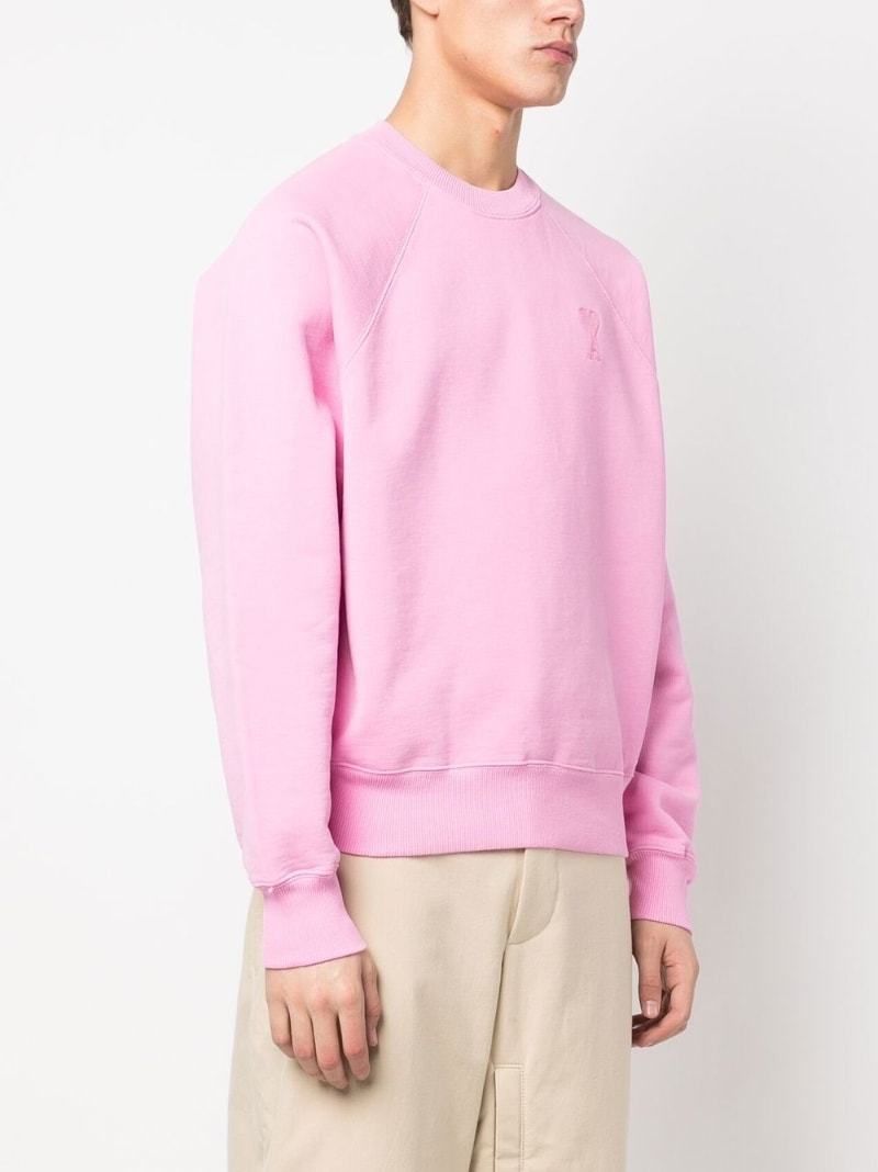 Ami Alexandre Mattiussi Ami De Coeur Monogram Sweatshirt In Pink