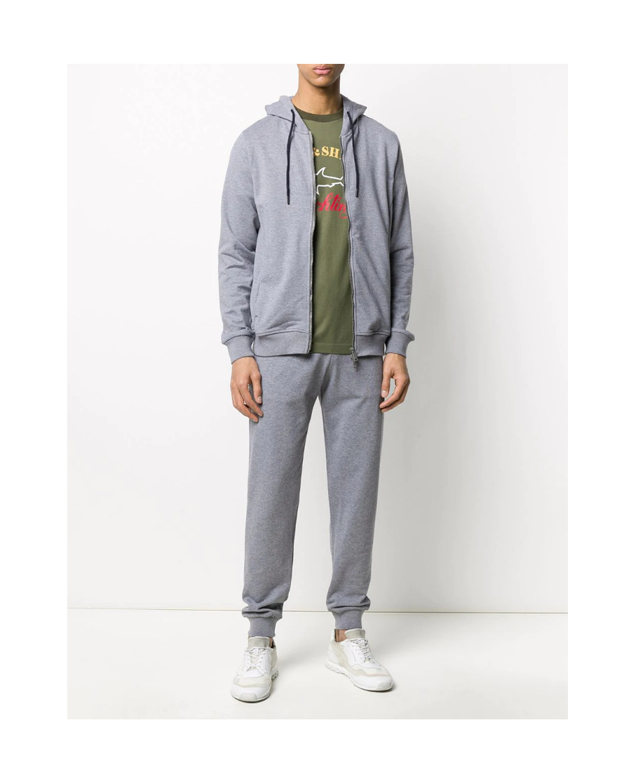 Paul & Shark Drawstring Hoodie In Gray