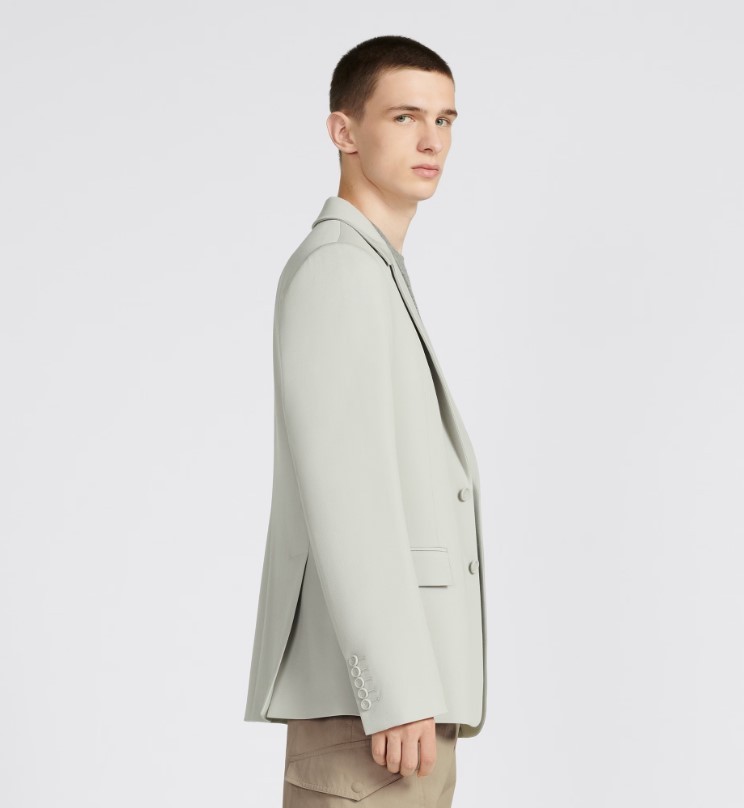 Dior Single-breasted Suit Jacket In Gray