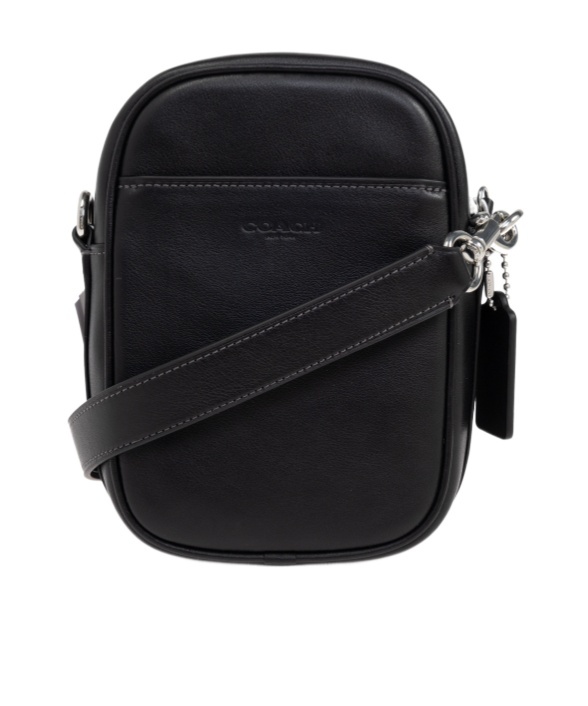 Coach Zip-open Shoulder Bag In Black