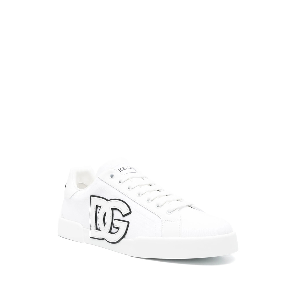 Dolce & Gabbana Canvas Sneakers With Round Toe And Rubber Sole