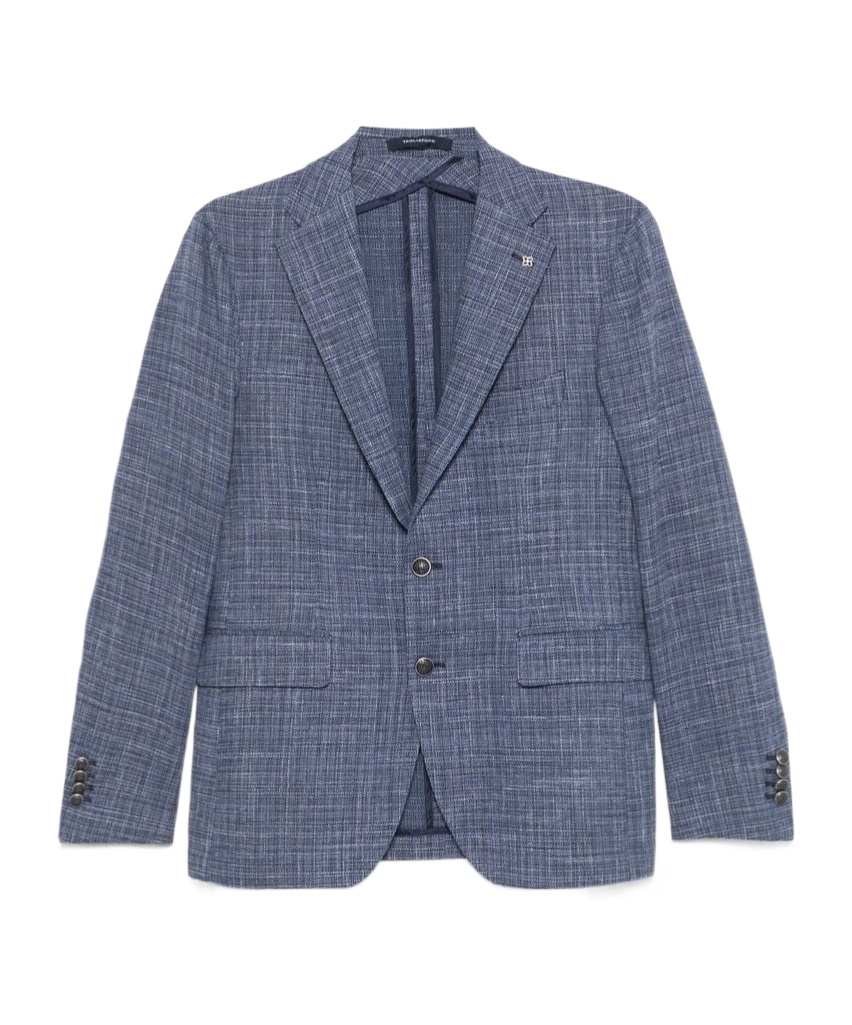 Shop Tagliatore Single-breasted Boucle Blazer In Gray