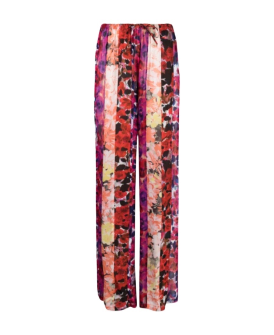 Dries Van Noten Patterned Casual Pants In Pink