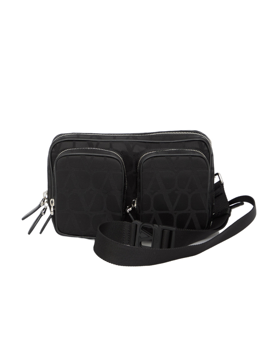 Valentino Toile Iconographe Messenger Bag In Black
