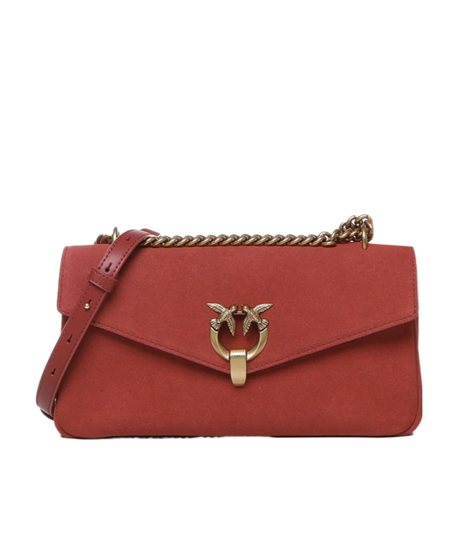 Shop Pinko Flip Shoulder Bag In Red