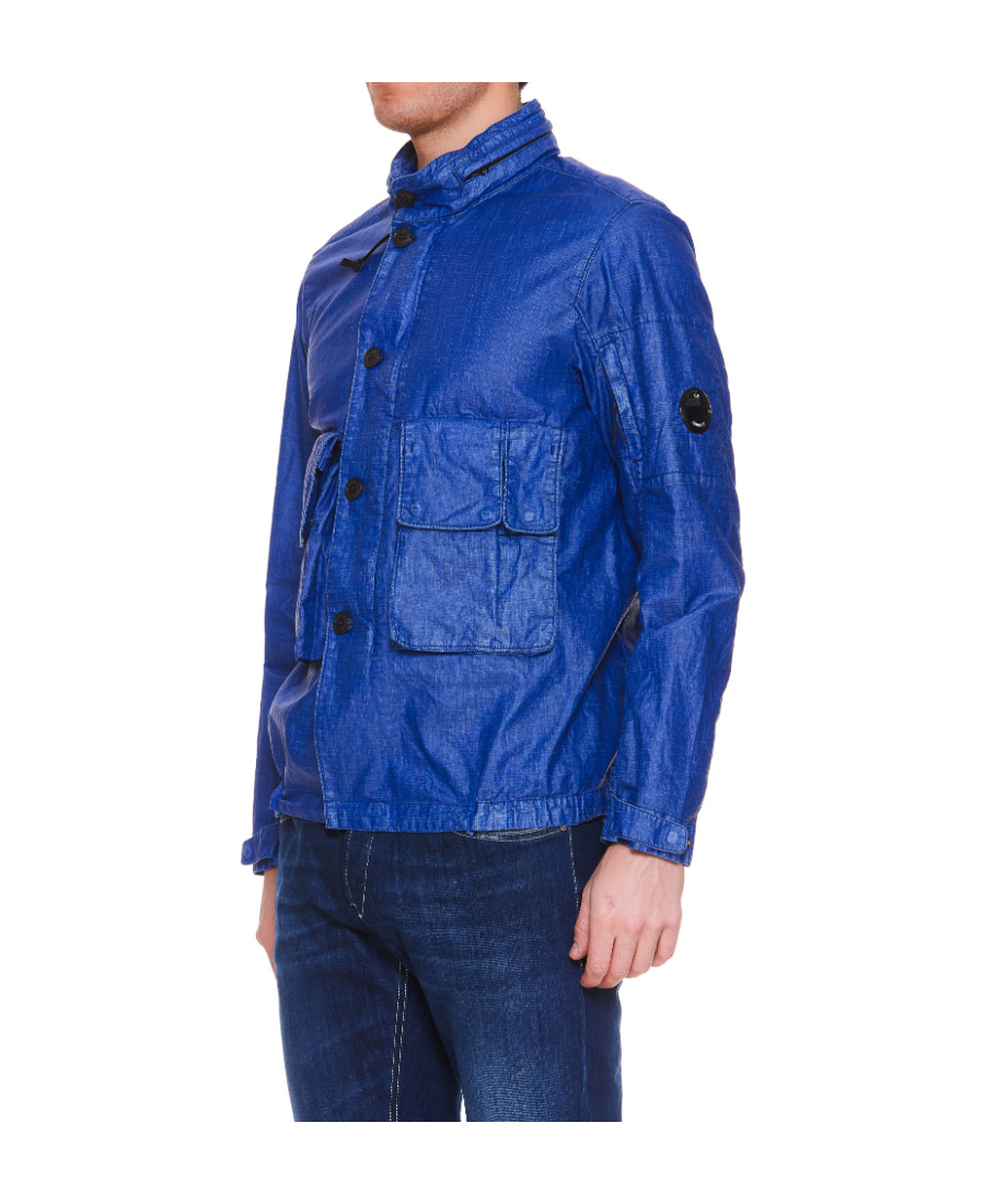 C.p. Company Front Button-fastening Jacket In Blue