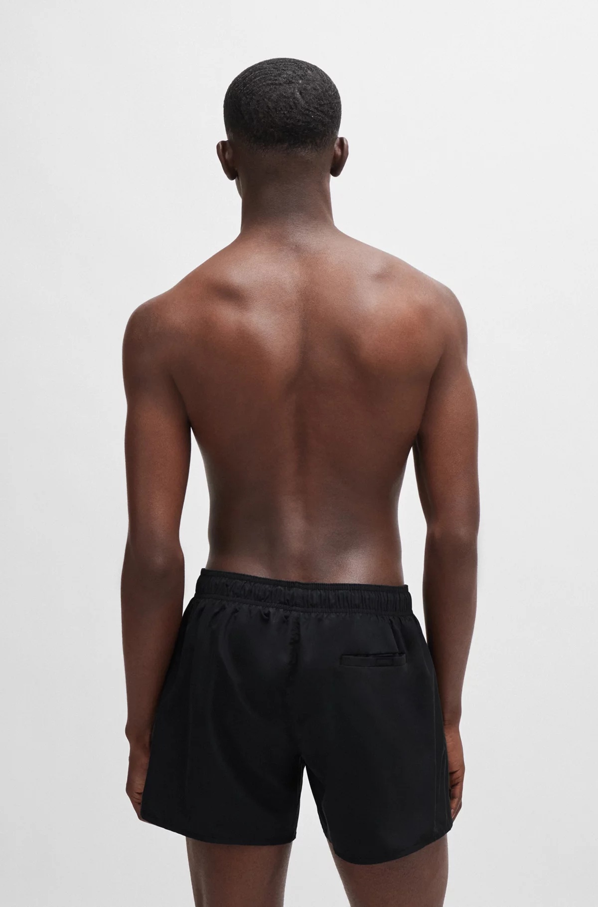 Hugo Boss Logo Beach Shorts In Black
