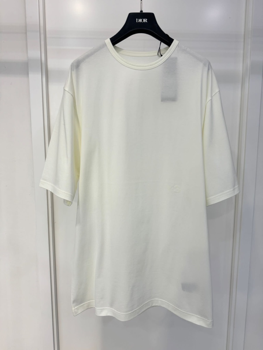 Y-3 Crewneck Graphic Print Oversize Short Sleeve T-shirt In White