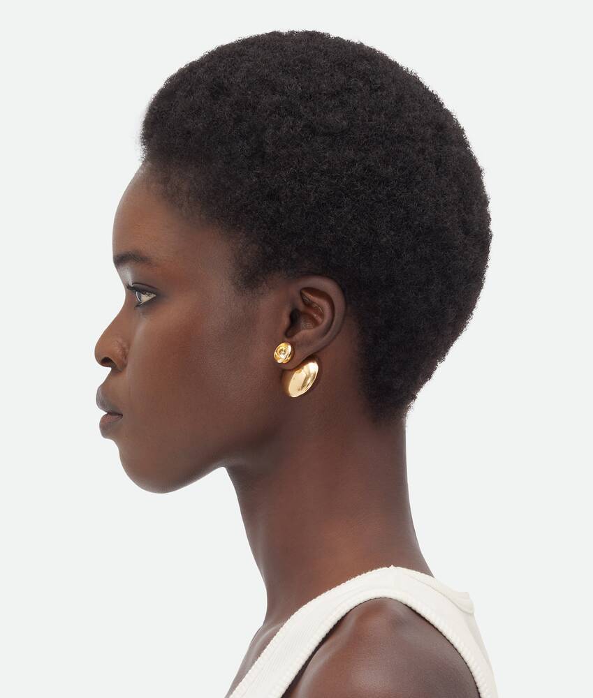 Bottega Veneta Concave Earrings In Yellow