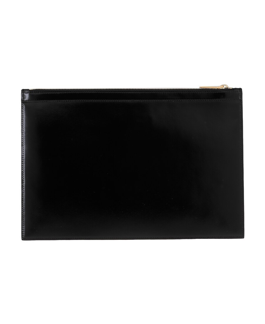 Shop Thom Browne Zippered Clutch In Black