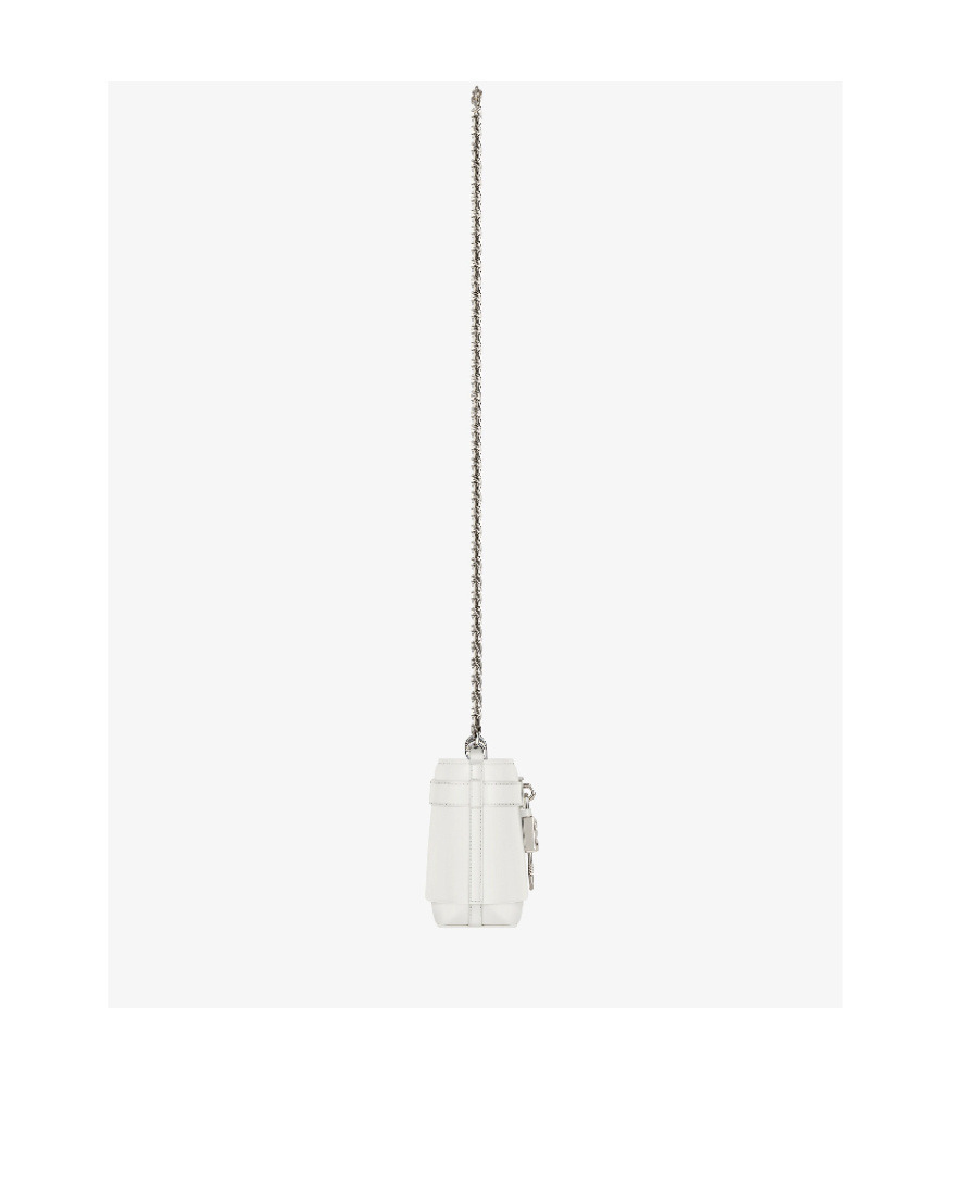 Givenchy Mini Shark Lock Bucket Handbag In White