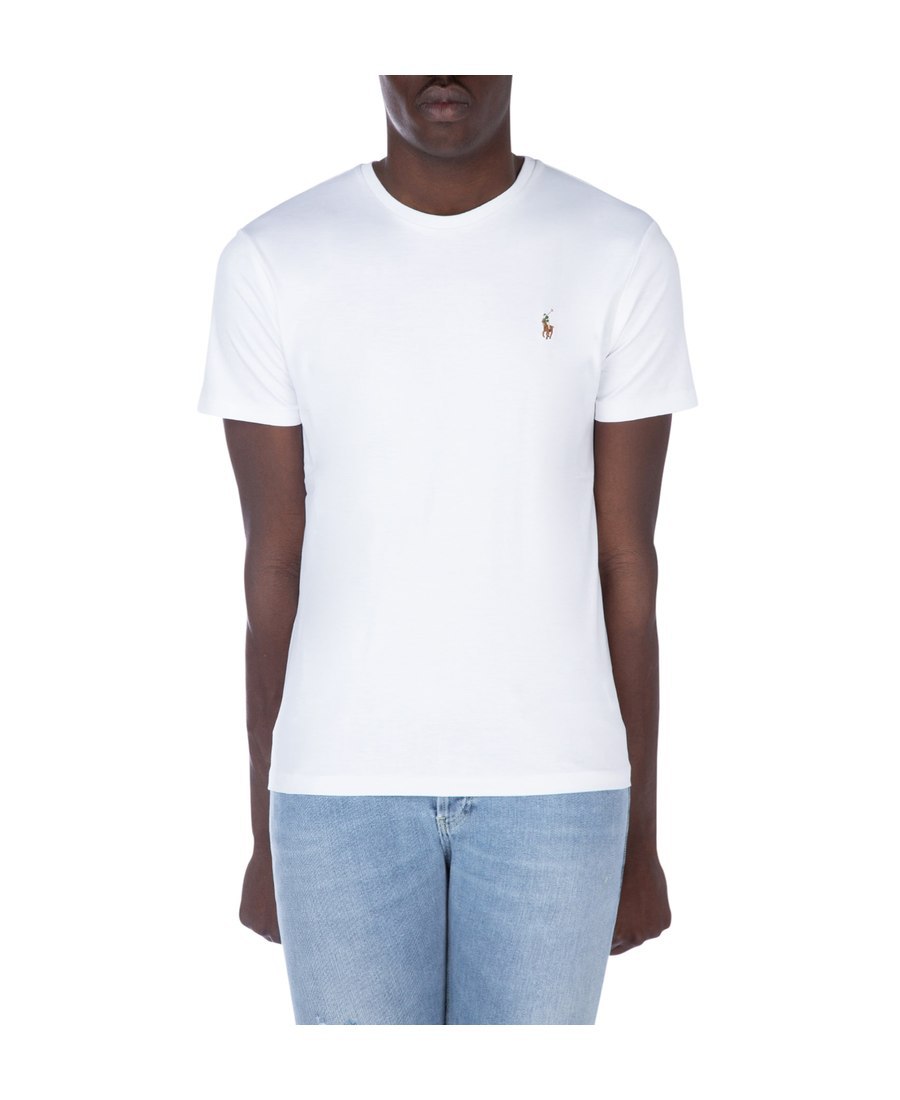POLO RALPH LAUREN POLO RALPH LAUREN LOGO EMBROIDERED CREWNECK T-SHIRT