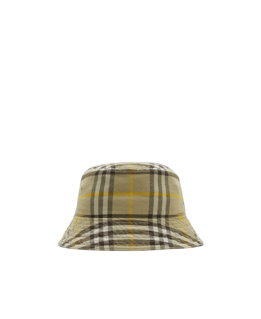 Burberry Vintage Check Cotton Bucket Hat In Nude