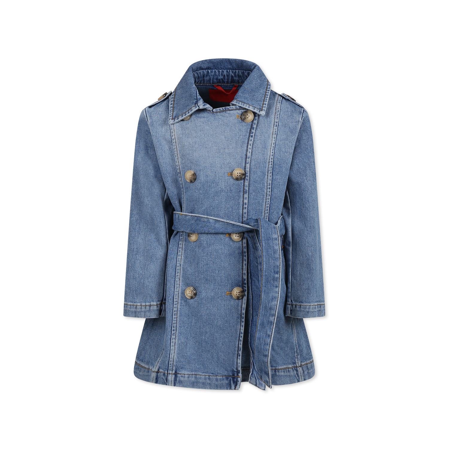 Maxco. Long-sleeved Denim Windbreaker In Blue