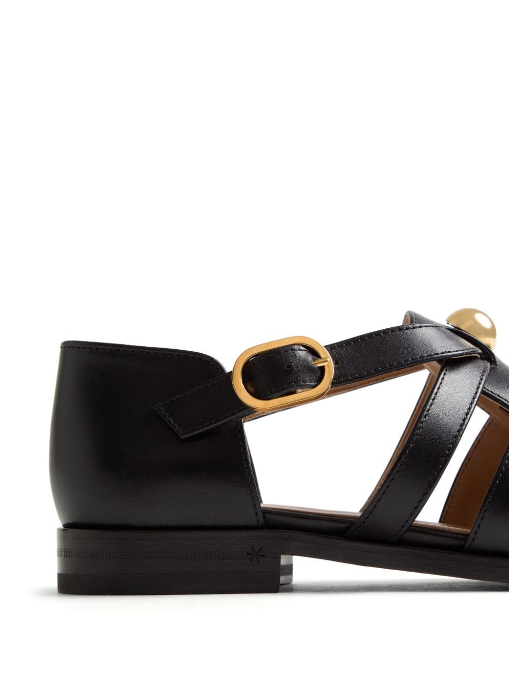 Valentino Flat Sandal In Black