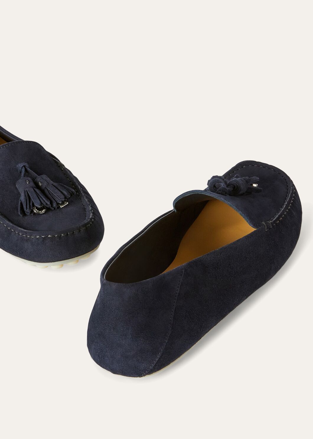 Loro Piana Suede Tassel Moccasin Loafers In Black